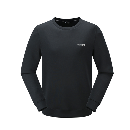 探路者 男式跑步訓(xùn)練外套 功能長(zhǎng)袖T恤男22秋冬戶外彈力速干跑步訓(xùn)練外套 TAEEAK91407-CF2X藏青色 TAEEAK91407-G01X黑色