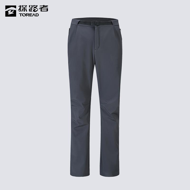 探路者 女式極地軟殼褲 休閑褲女秋冬戶外登山防風(fēng)保暖跑步長(zhǎng)褲 TAMMAK92038-G01X黑色 TAMMAK92038-G08X深灰
