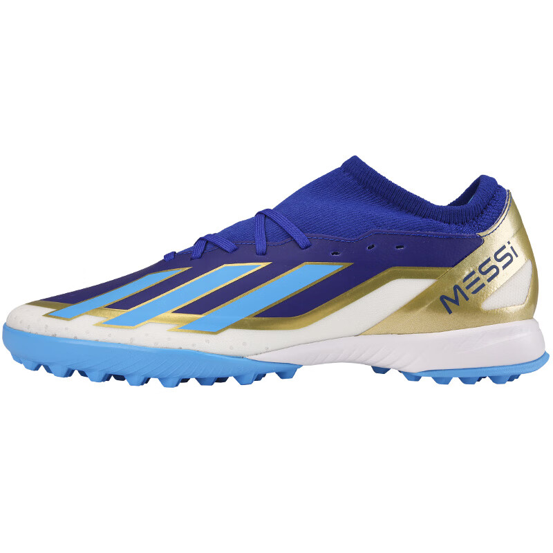 阿迪達斯足球鞋X CRAZYFAST LEAGUE TF碎釘人造草比賽訓練球鞋男 藍白 ID0718