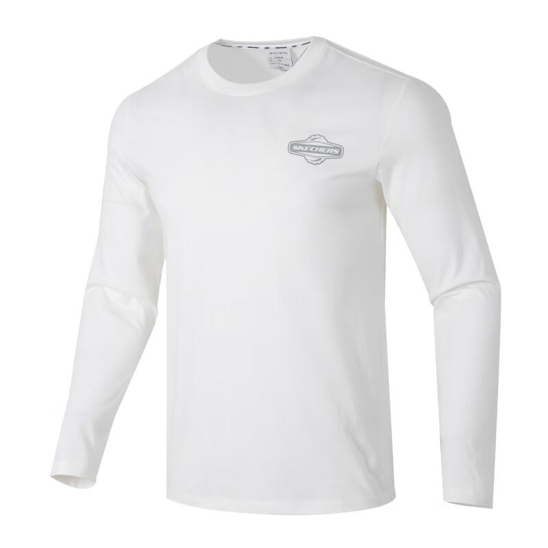 斯凱奇Skechers男裝 2024冬季新款運動服健身訓練舒適透氣休閑長袖T恤 L323M115-0074