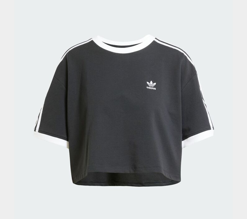 阿迪三葉草女子3S LOOSE CROP T運動短T恤JC8149